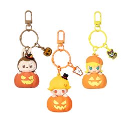 POP MART Happy Halloween Party Series LABUBU Luminous Pumpkin Pendant